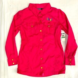 COOGI Bright Pink Kids Button Down Shirt